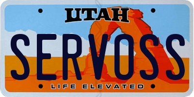 UT license plate SERVOSS