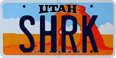 UT license plate SHRK