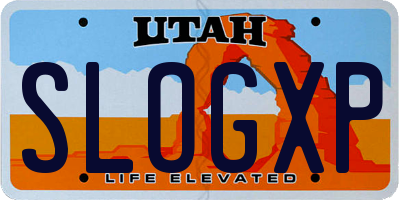 UT license plate SLOGXP