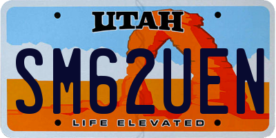 UT license plate SM62UEN