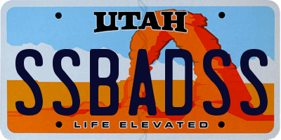 UT license plate SSBADSS