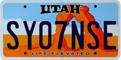 UT license plate SY07NSE