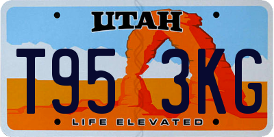 UT license plate T953KG