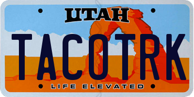 UT license plate TACOTRK