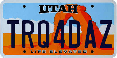 UT license plate TRQ4DAZ