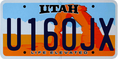 UT license plate U16OJX