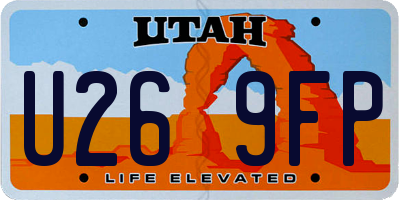 UT license plate U269FP