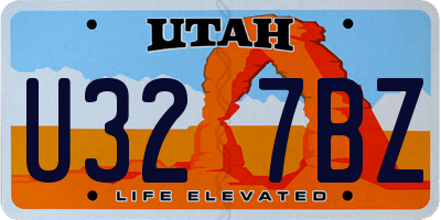 UT license plate U327BZ