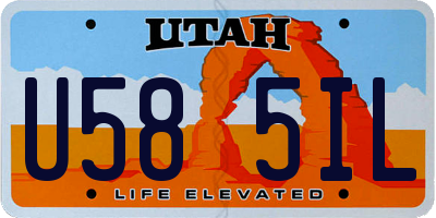 UT license plate U585IL