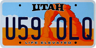 UT license plate U590LQ