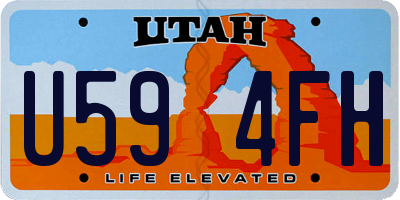 UT license plate U594FH