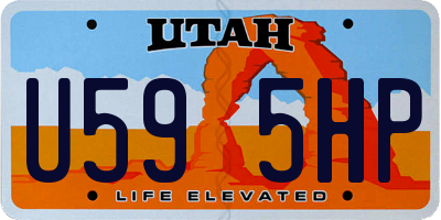 UT license plate U595HP