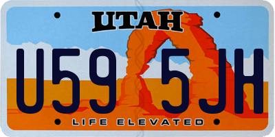 UT license plate U595JH