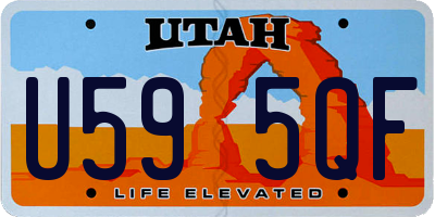 UT license plate U595QF