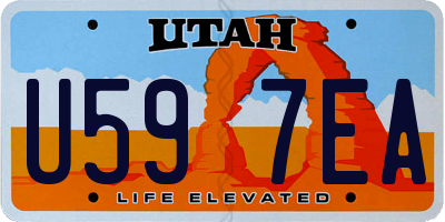 UT license plate U597EA