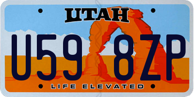 UT license plate U598ZP