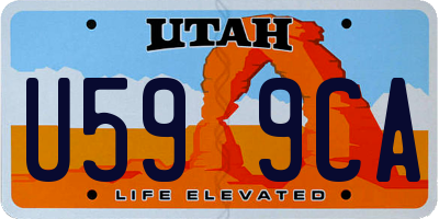 UT license plate U599CA