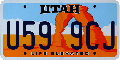 UT license plate U599CJ