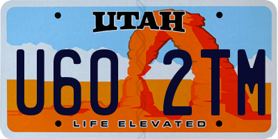 UT license plate U602TM