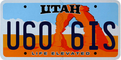 UT license plate U606IS