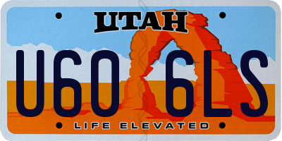 UT license plate U606LS