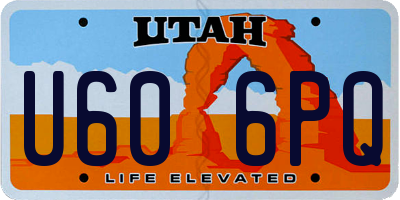 UT license plate U606PQ