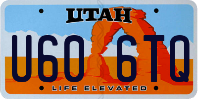 UT license plate U606TQ