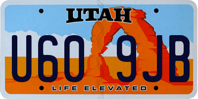 UT license plate U609JB