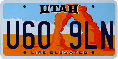 UT license plate U609LN