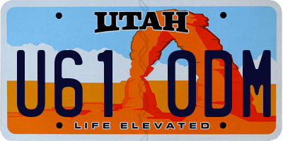UT license plate U610DM