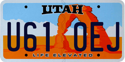 UT license plate U610EJ