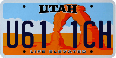 UT license plate U611CH