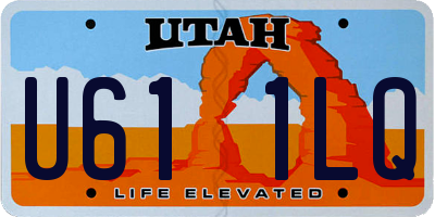 UT license plate U611LQ