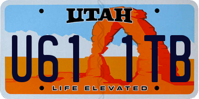 UT license plate U611TB