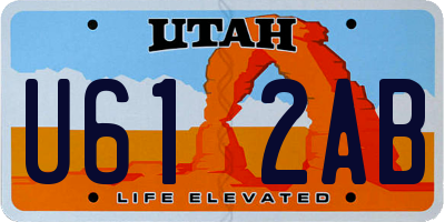 UT license plate U612AB