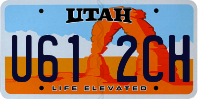 UT license plate U612CH
