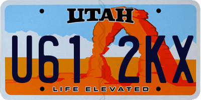 UT license plate U612KX