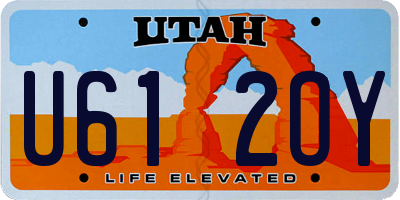 UT license plate U612OY
