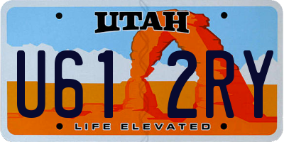 UT license plate U612RY