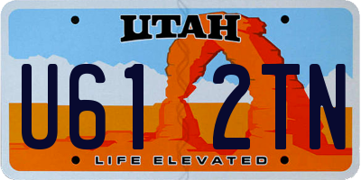 UT license plate U612TN