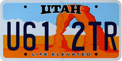 UT license plate U612TR