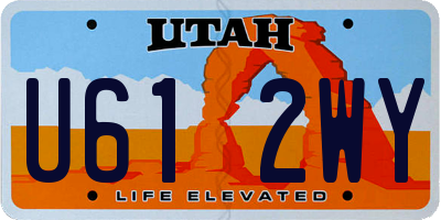 UT license plate U612WY