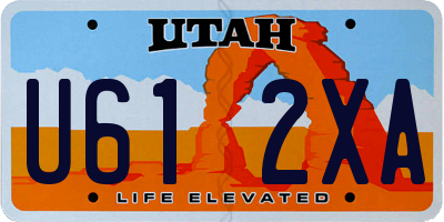 UT license plate U612XA