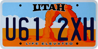 UT license plate U612XH