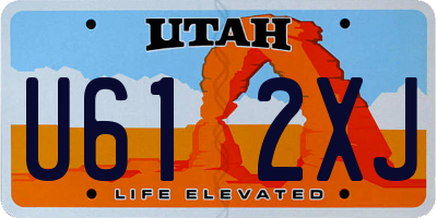 UT license plate U612XJ