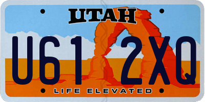 UT license plate U612XQ