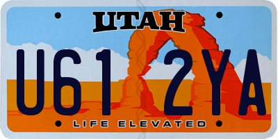 UT license plate U612YA