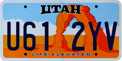 UT license plate U612YV