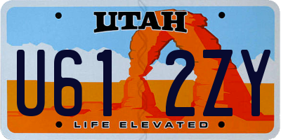 UT license plate U612ZY