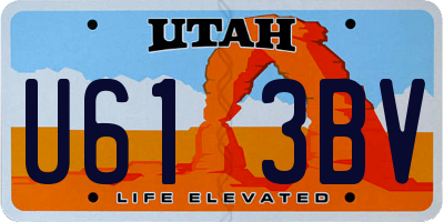 UT license plate U613BV